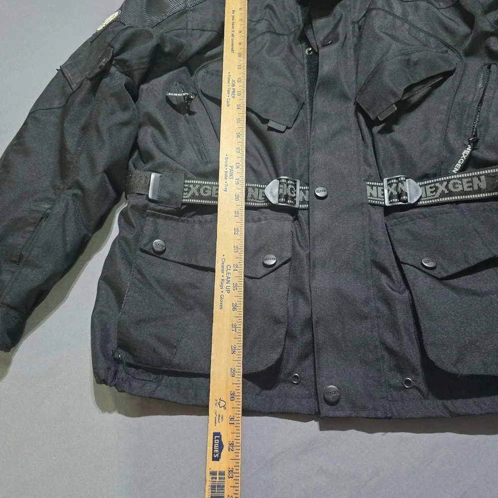 Nexgen Motorcycle Jacket Mens XL Black Waterproof Nylon Quilted Padded Utility